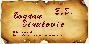 Bogdan Dinulović vizit kartica